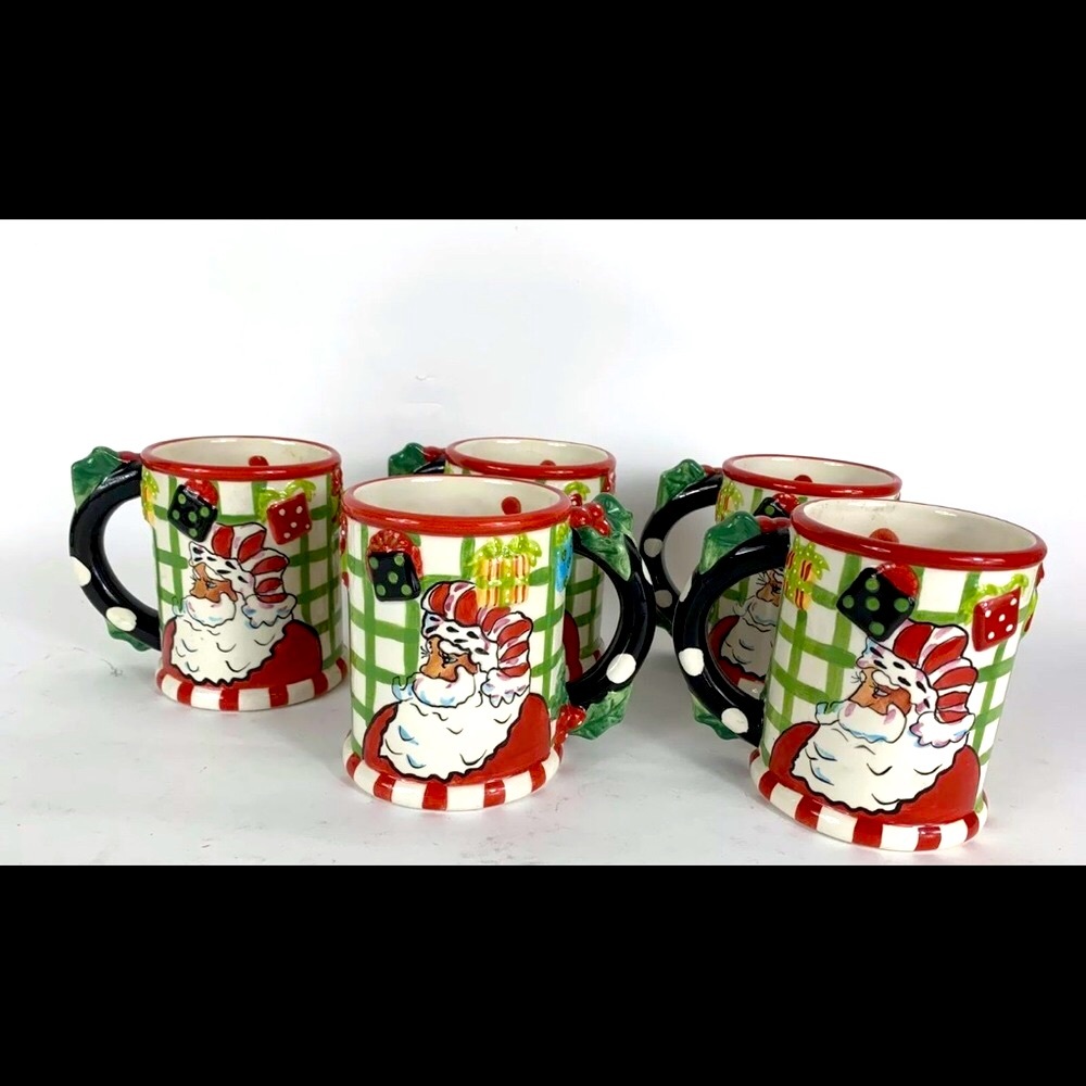 Vintage Antique Christmas Mugs Lot